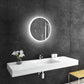 Paris Mirror 24" x 24" Round Reflection Edge Lit Round Mirror With Touch/ON/OFF Dim Sensor Switch 6000K