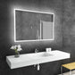 Paris Mirror 48" x 32" Rectangle Reflection Edge Lit Mirror With Touch/ON/OFF Dim Sensor Switch 6000K