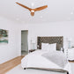Big Ass Fans Haiku L 52" Ceiling Fan with Caramel Bamboo Blades and White Finish, Downrod 5"