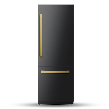 Induction Hardware 30-Inch Built-In Refrigerator and Freezer with Ice Maker and Water Dispenser, Black Stainless Steel, RF-30-BS-ORION