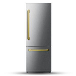 Induction Hardware 30-Inch Built-In Refrigerator and Freezer with Ice Maker and Water Dispenser, Stainless Steel, RF-30-SS-VEGA