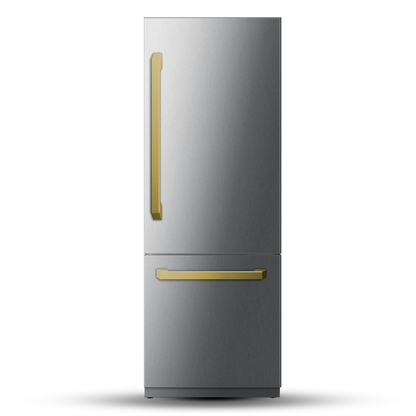 Induction Hardware 30-Inch Built-In Refrigerator and Freezer with Ice Maker and Water Dispenser, Stainless Steel, RF-30-SS-VEGA