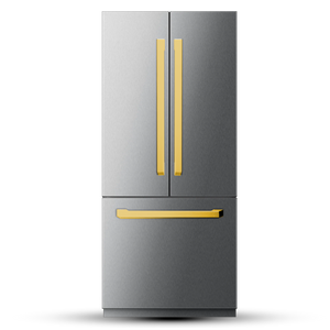 Induction Hardware 36-Inch French Door Built-In Refrigerator with Freezer, Ice Maker and Water Dispenser, Stainless Steel, RF-FD-36-SS-VEGA