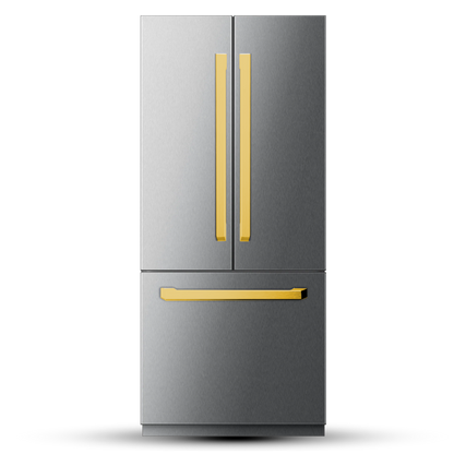 Induction Hardware 36-Inch French Door Built-In Refrigerator with Freezer, Ice Maker and Water Dispenser, Stainless Steel, RF-FD-36-SS-VEGA