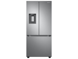 SAMSUNG 30" 22 cu. ft. Standard Depth 3-Door French Door Smart Refrigerator with External Water/Ice Dispenser in Fingerprint Resistant Stainless Steel