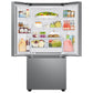 SAMSUNG 30" 22 cu. ft. Standard Depth 3-Door French Door Smart Refrigerator with External Water/Ice Dispenser in Fingerprint Resistant Stainless Steel