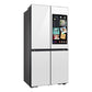 SAMSUNG Bespoke 36" 23 cu. ft. Counter Depth 4-Door Flex™ Refrigerator with AI Family Hub™+ & AI Vision Inside™ in White Glass
