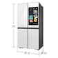 SAMSUNG Bespoke 36" 23 cu. ft. Counter Depth 4-Door Flex™ Refrigerator with AI Family Hub™+ & AI Vision Inside™ in White Glass