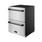 Gordon Ramsay by THOR Kitchen 24" Refrigerator Drawer in Stainless Steel with Black Accents, RF24U-BLK