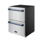 Gordon Ramsay by THOR Kitchen 24" Refrigerator Drawer in Stainless Steel with Blue Accents, RF24U-BLU