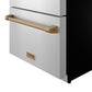 Gordon Ramsay by THOR Kitchen 24" Refrigerator Drawer in Stainless Steel with Bronze Accents, RF24U-BRZ