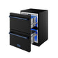 Gordon Ramsay by THOR Kitchen 24" Undercounter Refrigerator Drawer in Black Matte with Blue Accents, RF24UB-BLU