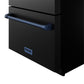 Gordon Ramsay by THOR Kitchen 24" Undercounter Refrigerator Drawer in Black Matte with Blue Accents, RF24UB-BLU