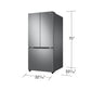 SAMSUNG 33"  25 cu. ft. Standard Depth 3-Door French Door Refrigerator with Beverage Center™ and Dual Ice Maker in Stainless Steel