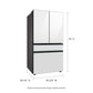 SAMSUNG Bespoke 36" 29 cu. ft. Standard Depth 4-Door French Door Smart Refrigerator with Beverage Center™ in White Glass
