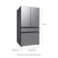 SAMSUNG Bespoke 36" 29 cu. ft. Standard Depth 4-Door French Door Smart Refrigerator with Beverage Center™ in Stainless Steel