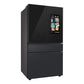 SAMSUNG Bespoke 36" 29 cu. ft. Standard Depth 4-Door French Door Smart Refrigerator with Family Hub™ Panel in Charcoal Glass and Matte Black Steel