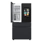 SAMSUNG Bespoke 36" 29 cu. ft. Standard Depth 4-Door French Door Smart Refrigerator with Family Hub™ Panel in Charcoal Glass and Matte Black Steel