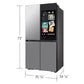 SAMSUNG Bespoke 36" 29 cu. ft. Standard Depth 4-Door Flex™ Refrigerator with AI Family Hub™+ & AI Vision Inside™ in Stainless Steel