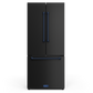 Gordon Ramsay by THOR Kitchen 30" 17.5 cu. ft. French Door Counter Depth Refrigerator with Ice Maker in Matte Black with Navy Blue Accents, RF3017FFD00-BLU