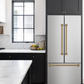 Gordon Ramsay by THOR Kitchen 30" 17.5 cu. ft. French Door Counter Depth Refrigerator with Ice Maker in Stainless Steel with Bronze Accents, RF3017FFD99-BRZ