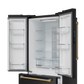 Gordon Ramsay by THOR Kitchen 30" 17.5 cu. ft. French Door Counter Depth Refrigerator with Ice Maker in Matte Black with Bronze Accents, RF3017FFD00-BRZ