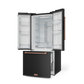 Gordon Ramsay by THOR Kitchen 30" 17.5 cu. ft. French Door Counter Depth Refrigerator with Ice Maker in Matte Black with Rose Gold Accents, RF3017FFD00-RSG
