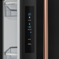 Gordon Ramsay by THOR Kitchen 30" 17.5 cu. ft. French Door Counter Depth Refrigerator with Ice Maker in Matte Black with Rose Gold Accents, RF3017FFD00-RSG