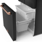 Gordon Ramsay by THOR Kitchen 30" 17.5 cu. ft. French Door Counter Depth Refrigerator with Ice Maker in Matte Black with Rose Gold Accents, RF3017FFD00-RSG