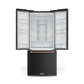 Gordon Ramsay by THOR Kitchen 30" 17.5 cu. ft. French Door Counter Depth Refrigerator with Ice Maker in Matte Black with Rose Gold Accents, RF3017FFD00-RSG
