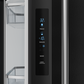 Gordon Ramsay by THOR Kitchen 30" 17.5 cu. ft. French Door Counter Depth Refrigerator with Ice Maker in Matte Black with Stainless Steel Accents, RF3017FFD00-SS
