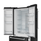 Gordon Ramsay by THOR Kitchen 30" 17.5 cu. ft. French Door Counter Depth Refrigerator with Ice Maker in Matte Black with Stainless Steel Accents, RF3017FFD00-SS