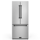 Gordon Ramsay by THOR Kitchen 30" 17.5 cu. ft. French Door Counter Depth Refrigerator with Ice Maker in Stainless Steel with Black Accents, RF3017FFD99-BLK