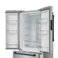 Gordon Ramsay by THOR Kitchen 30" 17.5 cu. ft. French Door Counter Depth Refrigerator with Ice Maker in Stainless Steel with Navy Blue Accents, RF3017FFD99-BLU