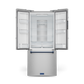 Gordon Ramsay by THOR Kitchen 30" 17.5 cu. ft. French Door Counter Depth Refrigerator with Ice Maker in Stainless Steel with Navy Blue Accents, RF3017FFD99-BLU