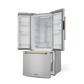 Gordon Ramsay by THOR Kitchen 30" 17.5 cu. ft. French Door Counter Depth Refrigerator with Ice Maker in Stainless Steel with Bronze Accents, RF3017FFD99-BRZ