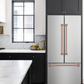 Gordon Ramsay by THOR Kitchen 30" 17.5 cu. ft. French Door Counter Depth Refrigerator with Ice Maker in Stainless Steel with Rose Gold Accents, RF3017FFD99-RSG