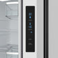 Gordon Ramsay by THOR Kitchen 30" 17.5 cu. ft. French Door Counter Depth Refrigerator with Ice Maker in White with Black Accents, RF3017FFDW-BLK