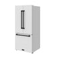 Gordon Ramsay by THOR Kitchen 30" 17.5 cu. ft. French Door Counter Depth Refrigerator with Ice Maker in White with Black Accents, RF3017FFDW-BLK