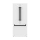 Gordon Ramsay by THOR Kitchen 30" 17.5 cu. ft. French Door Counter Depth Refrigerator with Ice Maker in White with Black Accents, RF3017FFDW-BLK