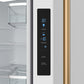 Gordon Ramsay by THOR Kitchen 30" 17.5 cu. ft. French Door Counter Depth Refrigerator with Ice Maker in White with Bronze Accents, RF3017FFDW-BRZ