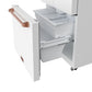 Gordon Ramsay by THOR Kitchen 30" 17.5 cu. ft. French Door Counter Depth Refrigerator with Ice Maker in White with Rose Gold Accents, RF3017FFDW-RSG