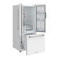 Gordon Ramsay by THOR Kitchen 30" 17.5 cu. ft. French Door Counter Depth Refrigerator with Ice Maker in White, RF3017FFDW