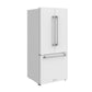 Gordon Ramsay by THOR Kitchen 30" 17.5 cu. ft. French Door Counter Depth Refrigerator with Ice Maker in White, RF3017FFDW