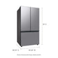 SAMSUNG Bespoke 36" 30 cu. ft. Standard Depth 3-Door French Door Smart Refrigerator in Stainless Steel with AutoFill Water Pitcher & Ice Maker