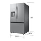 SAMSUNG 36" 31 cu. ft. Standard Depth Mega Capacity 3-Door French Door Refrigerator with Four Types of Ice in Stainless Steel