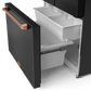 Gordon Ramsay by THOR Kitchen 36" 20.3 cu. ft. French Door Counter Depth Refrigerator with Ice Maker in Matte Black with Rose Gold Accents, RF3621CTD00-RSG