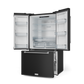 Gordon Ramsay by THOR Kitchen 36" 20.3 cu. ft. French Door Counter Depth Refrigerator with Ice Maker in Matte Black with Stainless Steel Accents, RF3621CTD00-SS