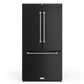 Gordon Ramsay by THOR Kitchen 36" 20.3 cu. ft. French Door Counter Depth Refrigerator with Ice Maker in Matte Black with Stainless Steel Accents, RF3621CTD00-SS