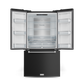Gordon Ramsay by THOR Kitchen 36" 20.3 cu. ft. French Door Counter Depth Refrigerator with Ice Maker in Matte Black with Stainless Steel Accents, RF3621CTD00-SS